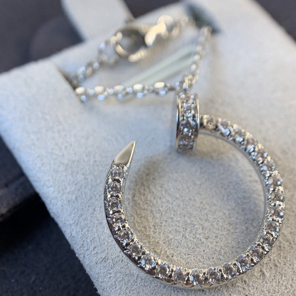 ??MIRA?¡¥JUSTE NECKLACE SILVER DIAMONDS