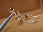 ??MIRA?¡¥JUSTE EARRINGS 12.75MM PINK GOLD DIAMOND