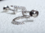 ??MIRA?¡¥JUSTE EARRINGS 12.75MM SILVER DIAMOND