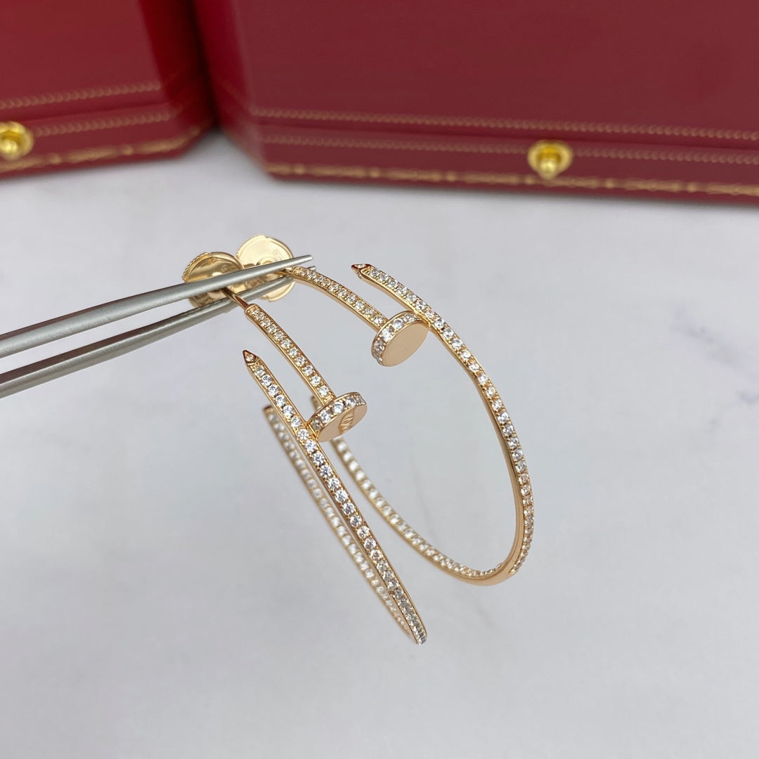 ??MIRA?¡¥JUSTE EARRINGS FULL DIAMONDS 1.8MM