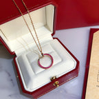 ??MIRA?¡¥JUSTE NECKLACE GOLD RED DIAMONDS