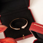 ??MIRA?¡¥PANTHERE ROSE GOLD DIAMOND OPEN BRACELET