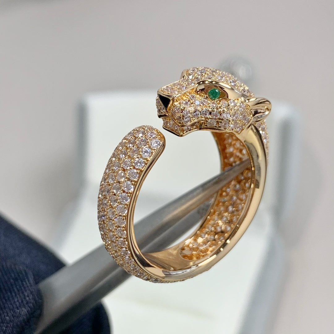 ??MIRA?¡¥PANTHERE PINK GOLD DIAMOND RING