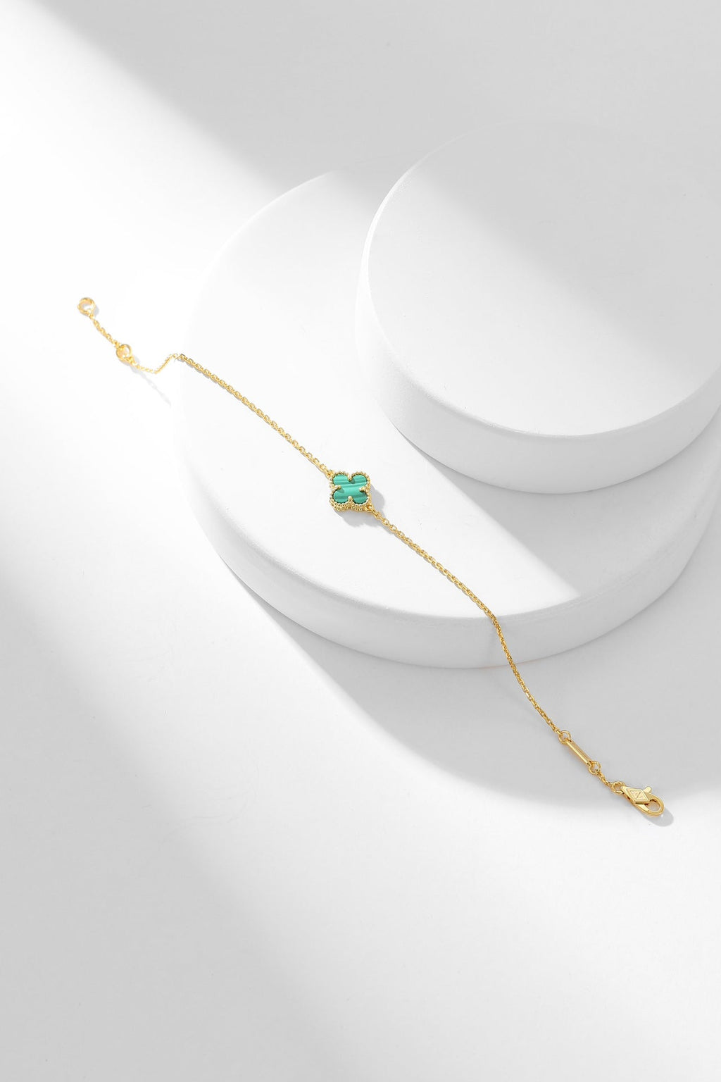 ??MIRA?¡¥CLOVER BRACELET MALACHITE 1 MOTIF