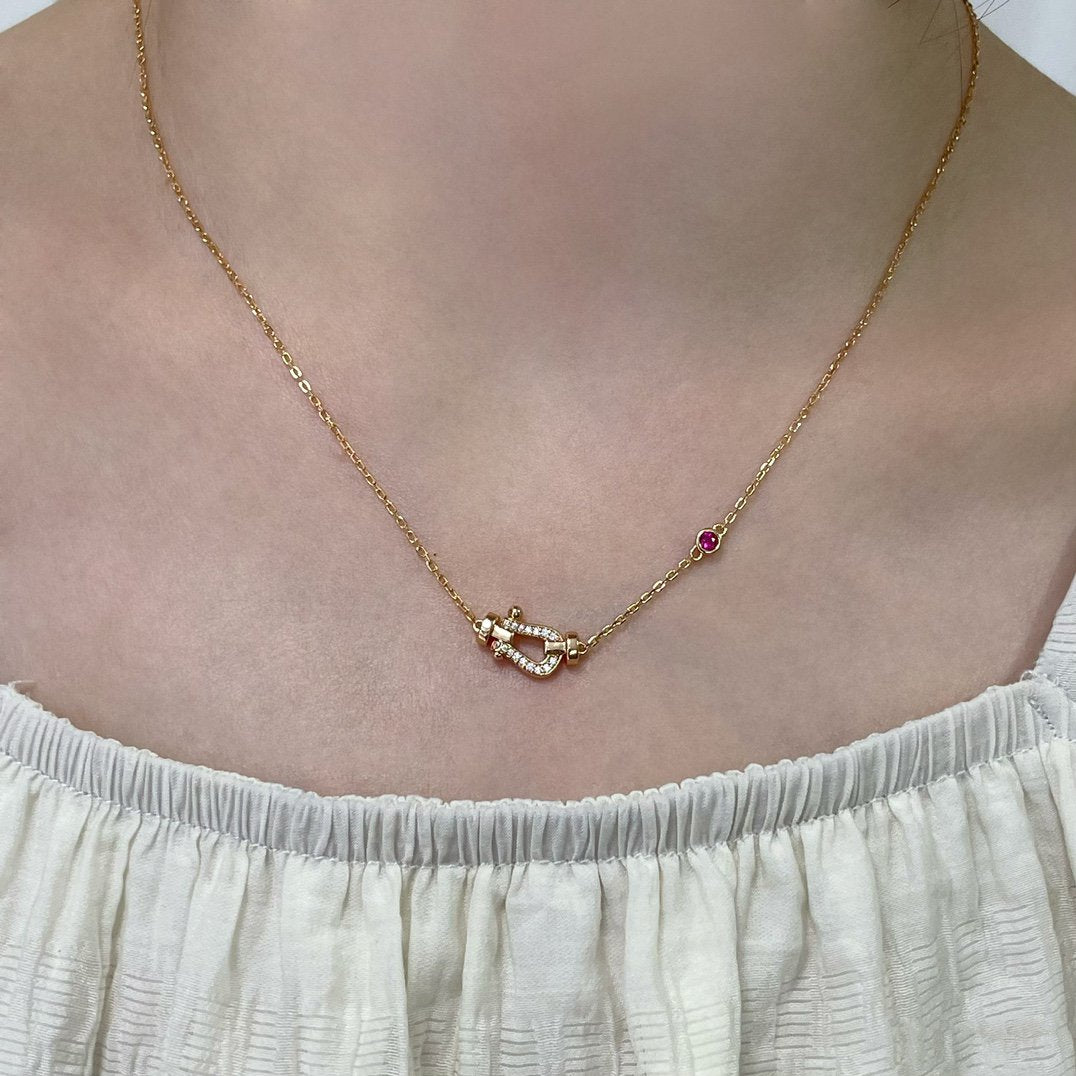 ??MIRA?¡¥FORCE 10 DIAMOND PINK GOLD NECKLACE