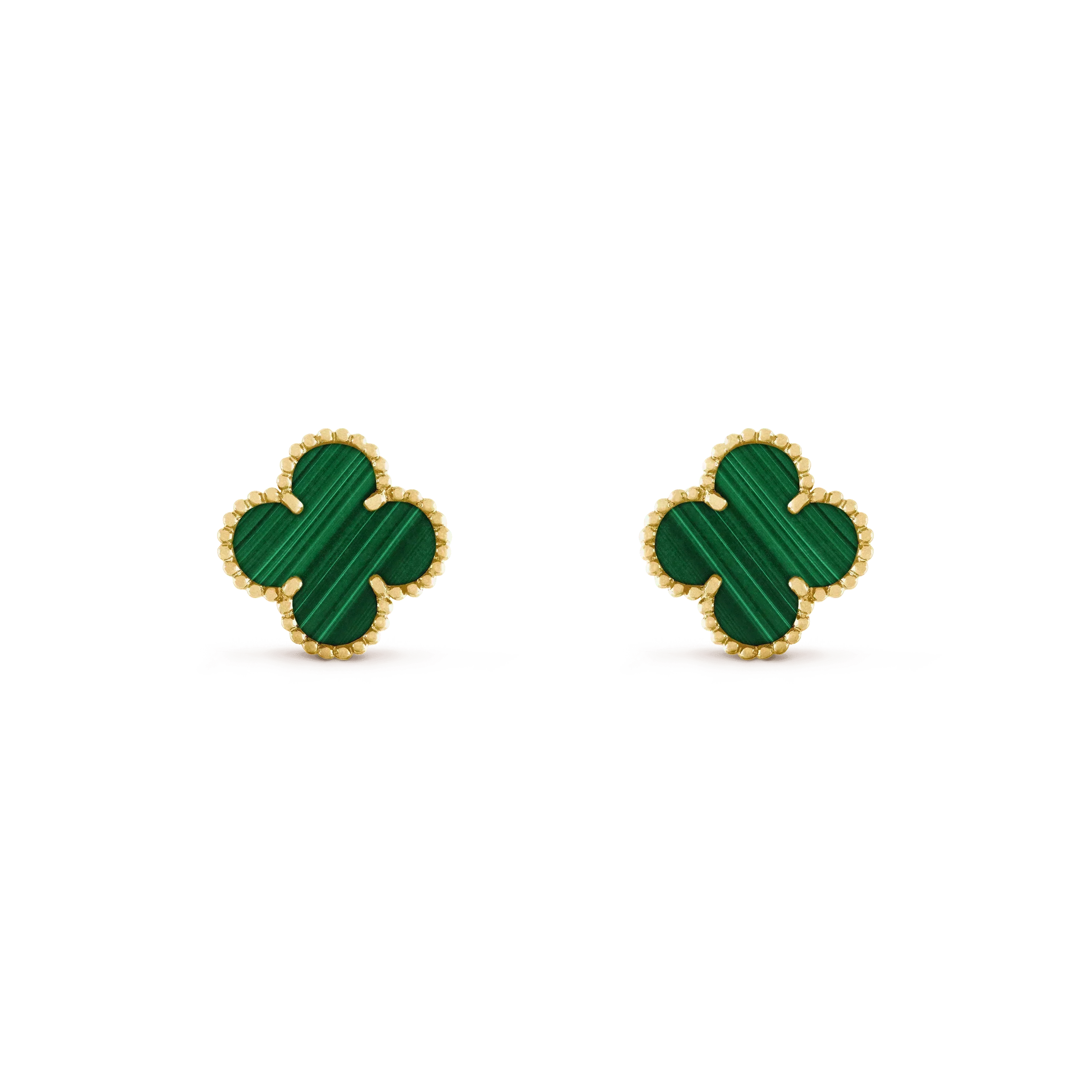 ??MIRA?¡¥CLOVER MEDIUM 1 MOTIFS MALACHITE  EARRINGS
