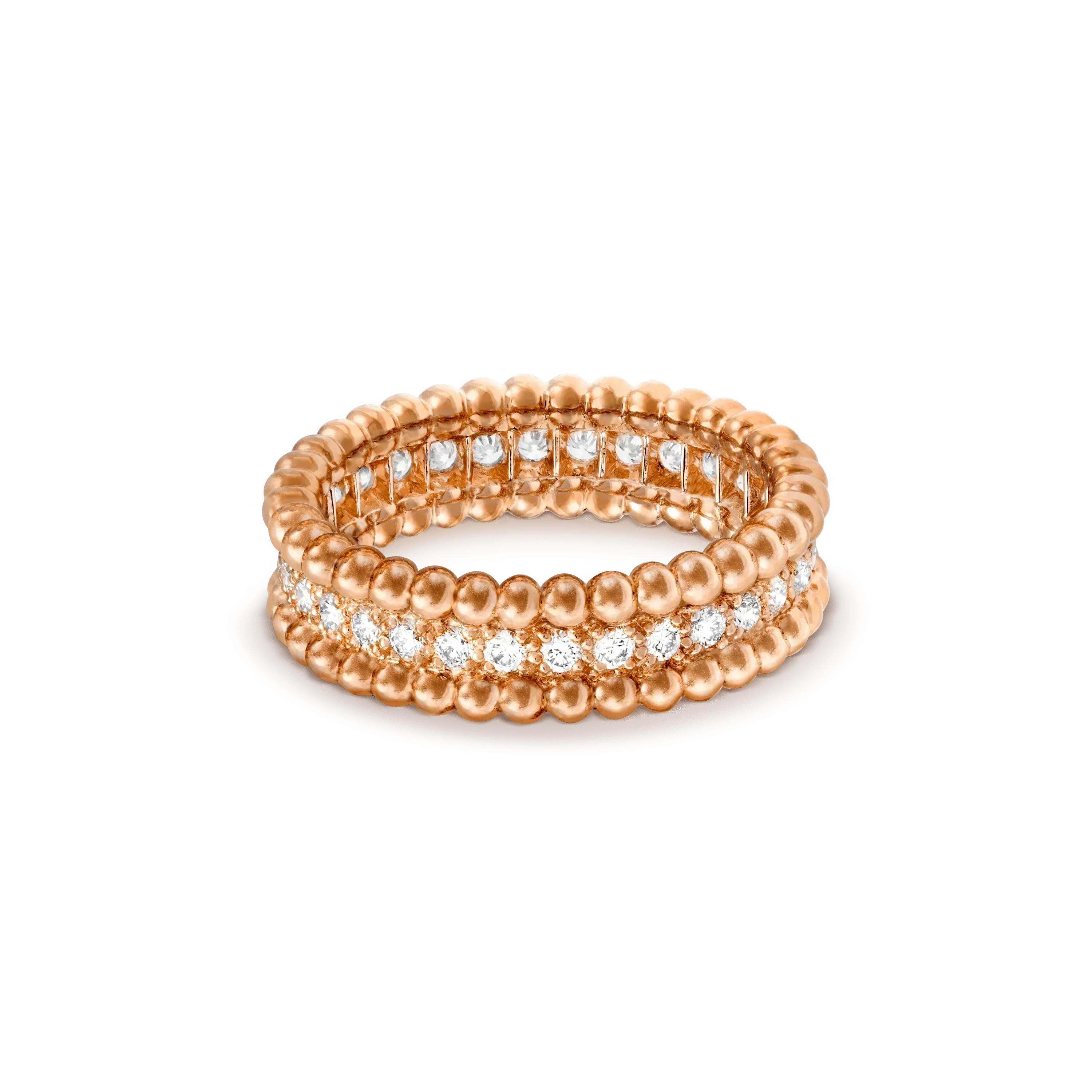 ??MIRA?¡¥PERLEE DIAMOND ROSE GOLD RING