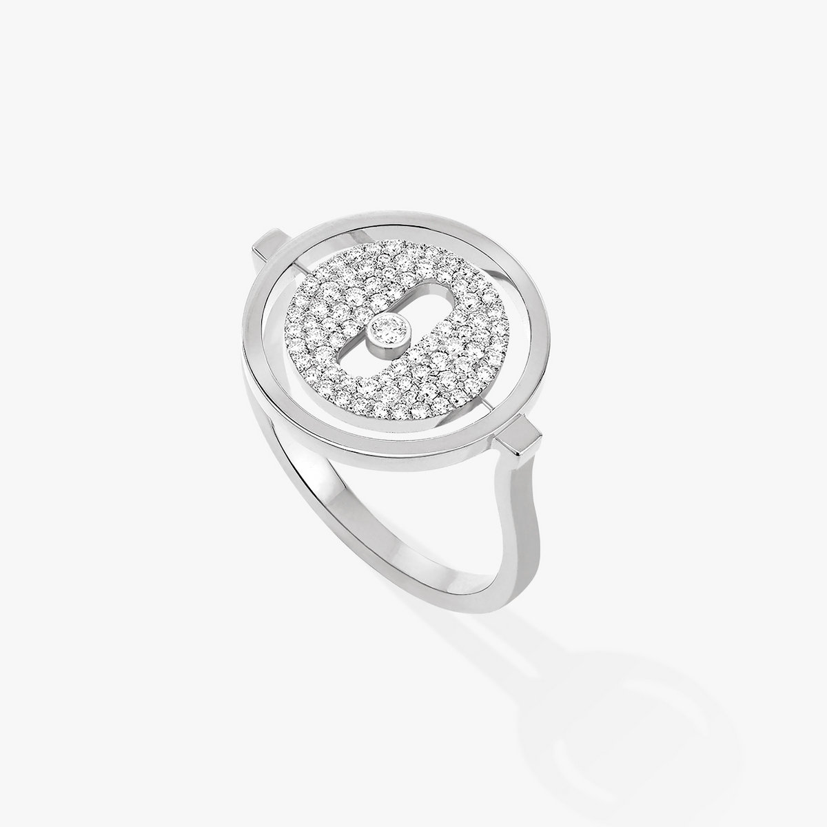[MIRA]  MOVE PAVED SILVER DIAMOND RING
