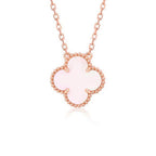 ??MIRA?¡¥CLOVER 15MM PINK MOTHER-OF-PEARL SINGLE FLOWER NECKLACE