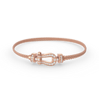 ??MIRA?¡¥FORCE SMALL HORSESHOE  DIAMOND CHAIN ROPE BRACELET