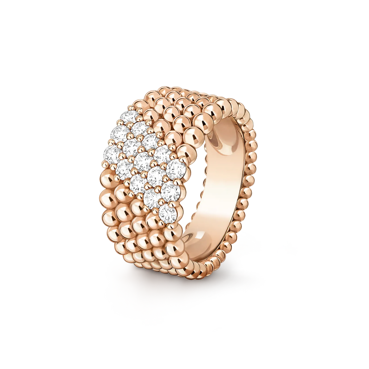 [MIRA]  PERLEE DIAMOND RING ,5-ROW DIAMOND-SET DESIGN