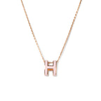 ??MIRA?¡¥POP H PEDANT PINK GOLD