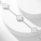 ??MIRA?¡¥CLOVER 10 MOTIFS WHITE MOTHER OF PEARL NECKLACE