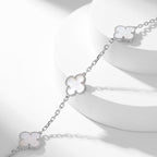 ??MIRA?¡¥CLOVER 10 MOTIFS WHITE MOTHER OF PEARL NECKLACE