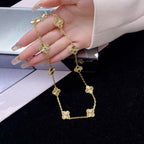 ??MIRA?¡¥CLOVER 10 MOTIFS LASER NECKLACE