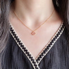 ??MIRA?¡¥CLOVER 15MM PINK MOTHER-OF-PEARL SINGLE FLOWER NECKLACE