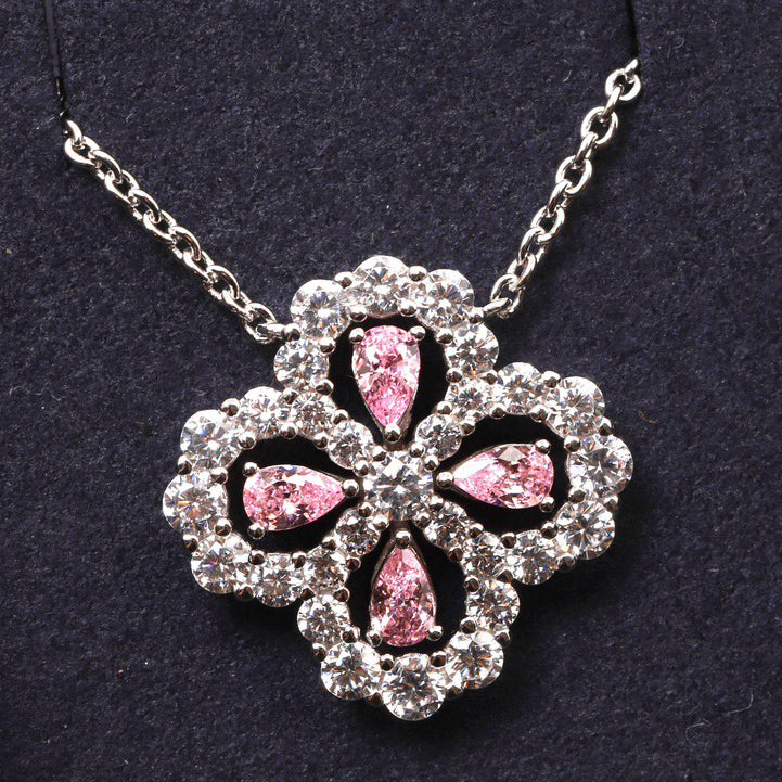 ??MIRA?¡¥LOOP NECKLACE FULL MOTIF DIAMOND 16MM MULTIPLE COLORS