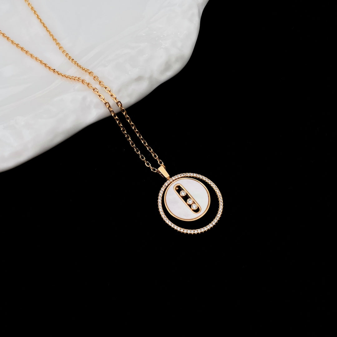 [MIRA]  MOVE MM NACRE BLANCHE DIAMOND NECKLACE