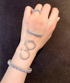 ??MIRA?¡¥CLASH SILVER BRACELET