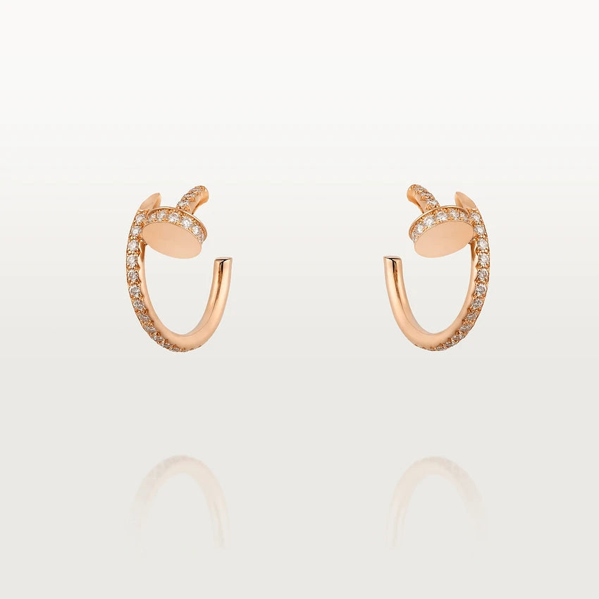 ??MIRA?¡¥JUSTE EARRINGS 12.75MM PINK GOLD DIAMOND