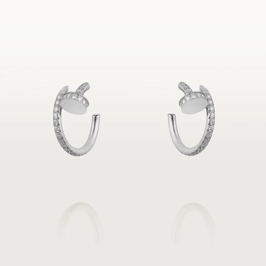 ??MIRA?¡¥JUSTE EARRINGS 12.75MM SILVER DIAMOND