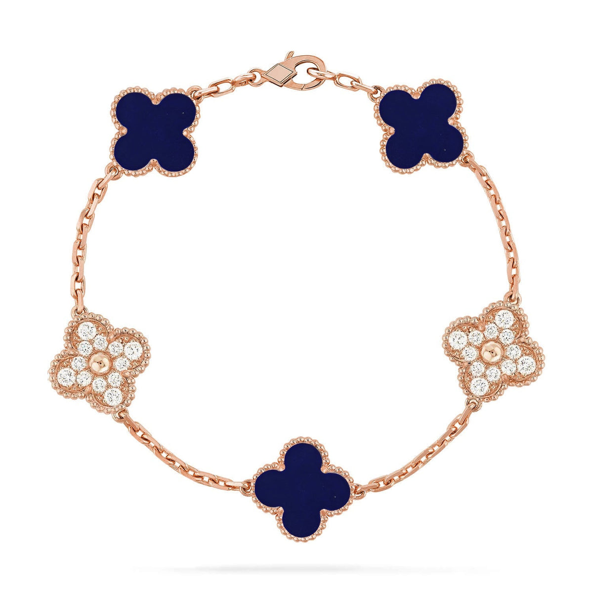 [MIRA]New CLOVER 5 MOTIF LAPIS LAZULI BRACELET COLLECTION