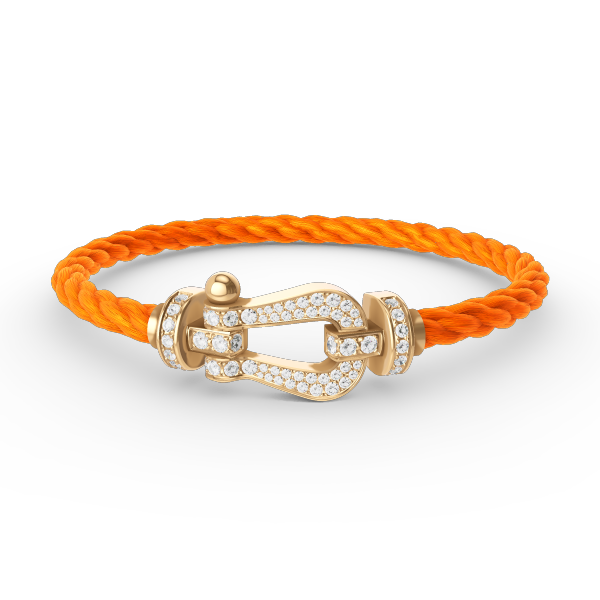 ??MIRA?¡¥FORCE LARGE HORSESHOE FULL DIAMOND BRACELET GOLD