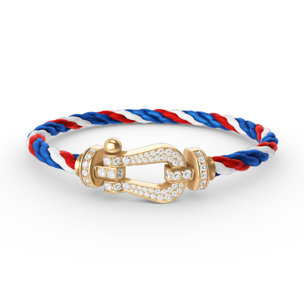 ??MIRA?¡¥FORCE LARGE HORSESHOE FULL DIAMOND BRACELET GOLD