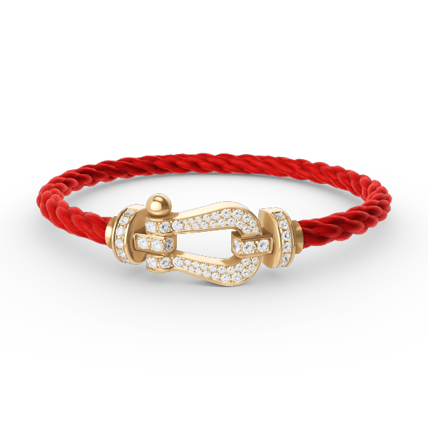 ??MIRA?¡¥FORCE LARGE HORSESHOE FULL DIAMOND BRACELET GOLD