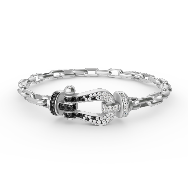 ??MIRA?¡¥FORCE LARGE HORSESHOE CLASP  METAL BRACELET