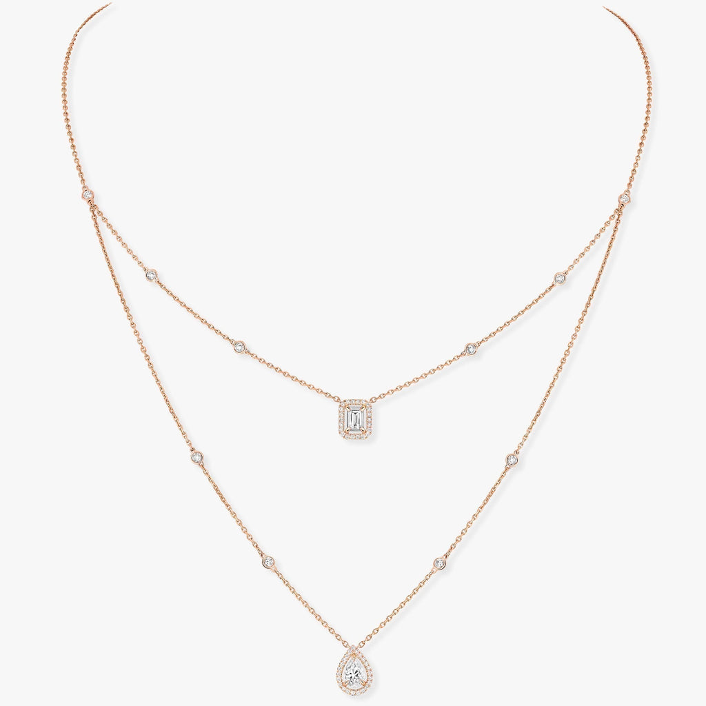 [MIRA] MY TWIN 2 ROW DIAMOND NECKLACE