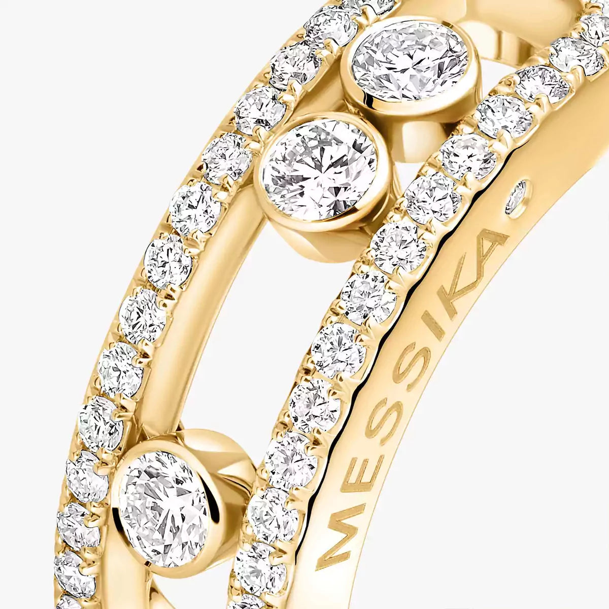 [MIRA]  Move Gold Diamond Pave_ Ring