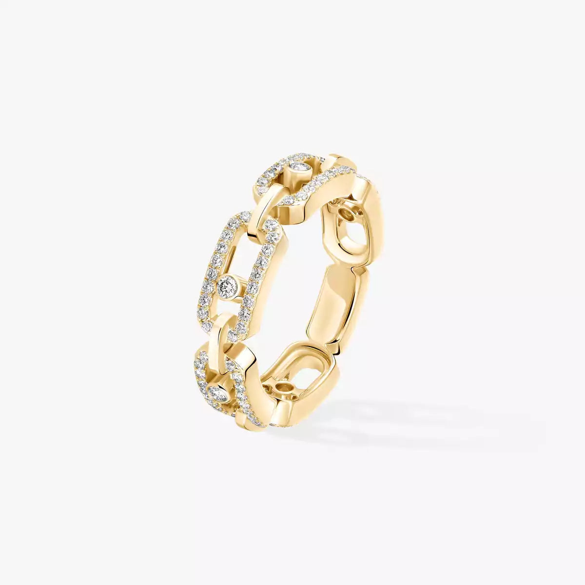 [MIRA] Move Link Pave_-Set Diamond Ring in Gold