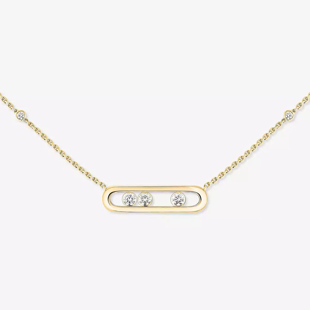 [MIRA]  Baby Move Gold Diamond Necklace