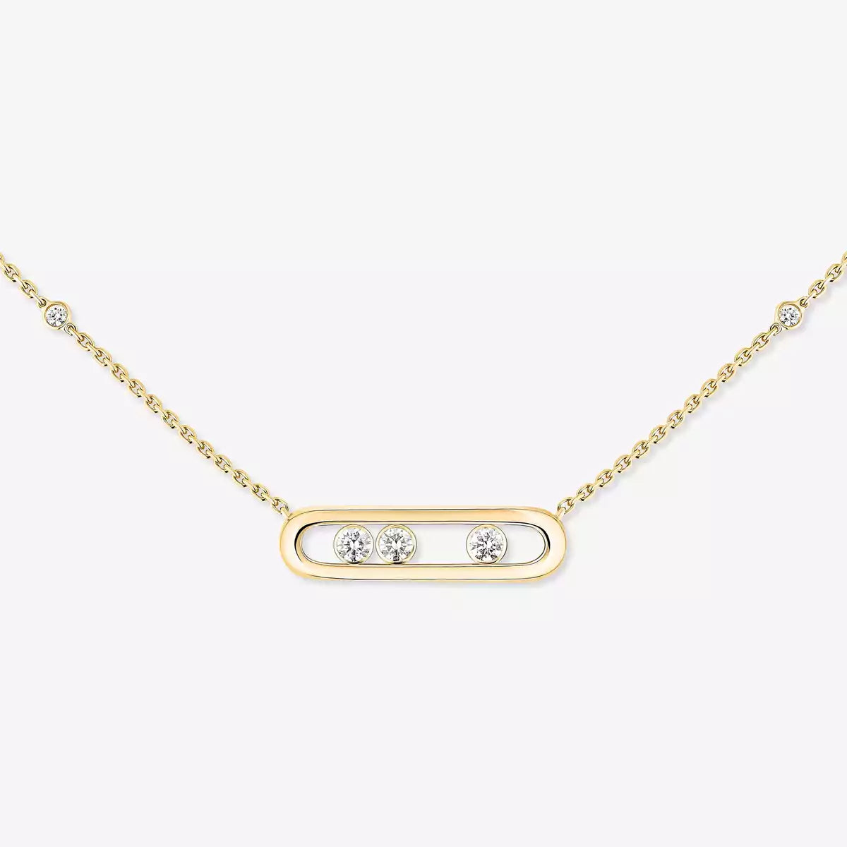 [MIRA]  Baby Move Gold Diamond Necklace