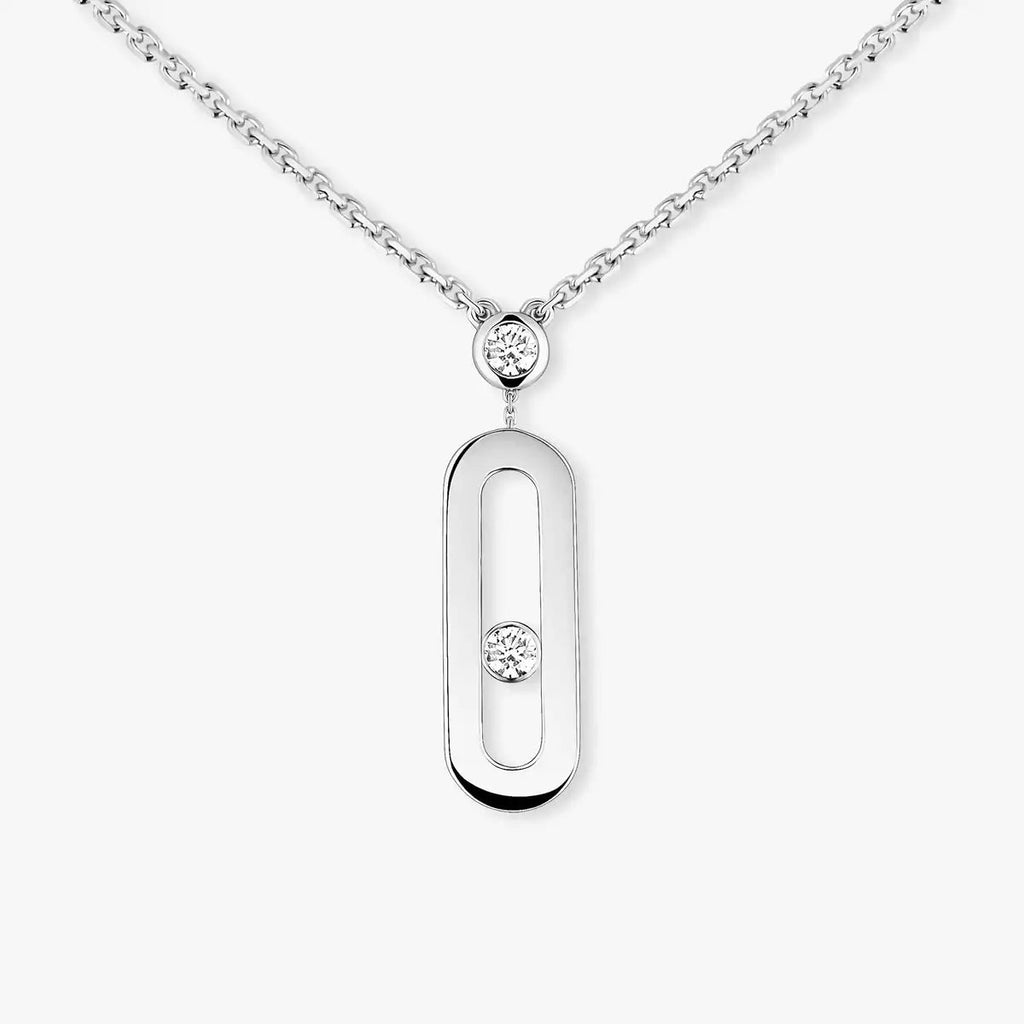 [MIRA]  Move Uno Gold Diamond Long Necklace