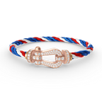 ??MIRA?¡¥FORCE LARGE HORSESHOE FULL DIAMOND BRACELET ROSE GOLD