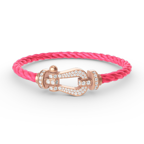 ??MIRA?¡¥FORCE LARGE HORSESHOE FULL DIAMOND BRACELET ROSE GOLD