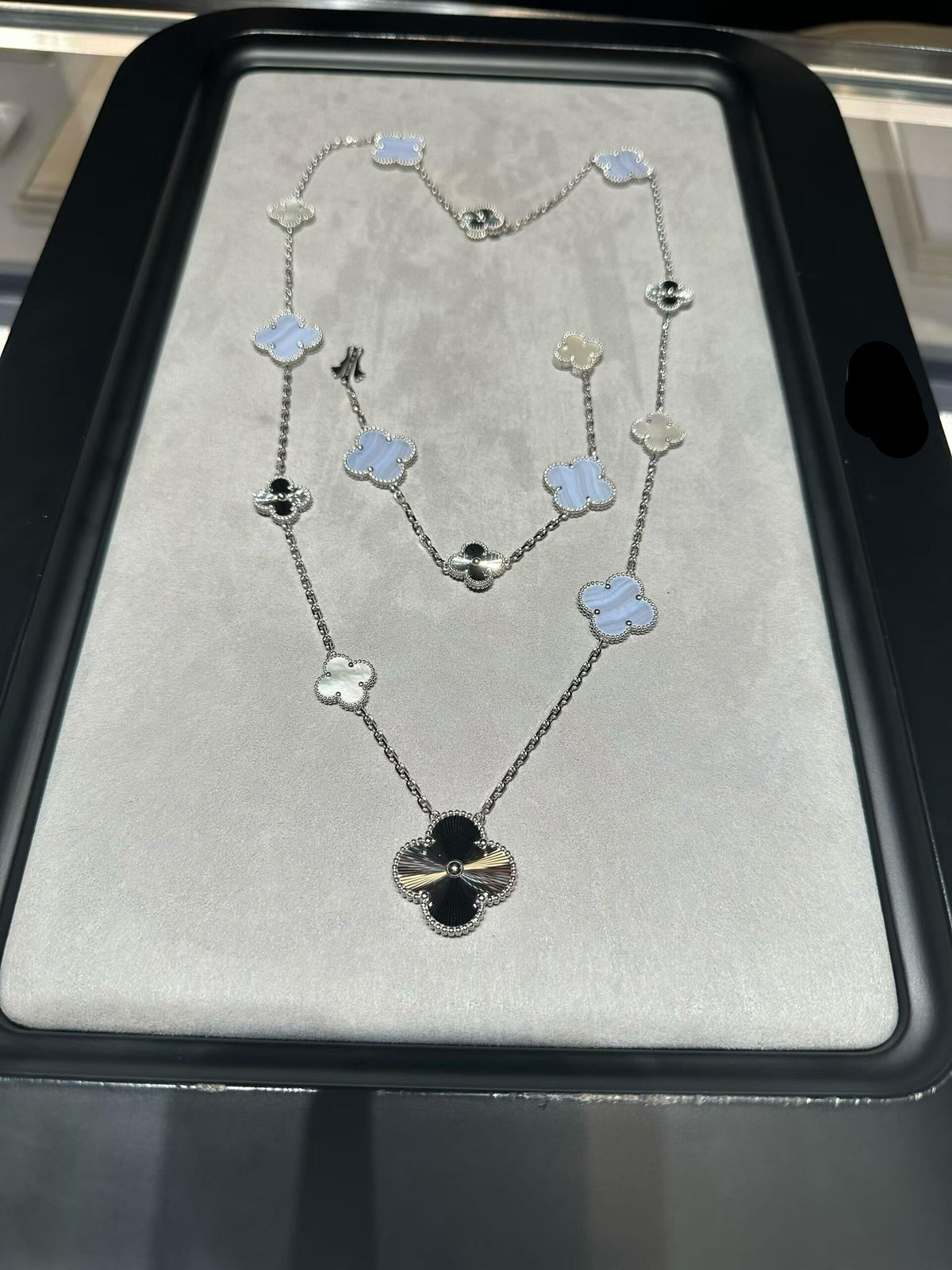 [??MIRA?¡¥] 25 NEW CLOVER 15 MOTIFS PURPLE CHALCEDONY