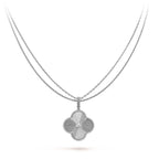 ??MIRA?¡¥CLOVER 25MM SILVER BIG CLOVER NECKLACE