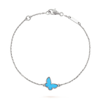 ??MIRA?¡¥BUTTERFLY TURQUOISE BUTTERFLY BRACELET SILVER