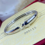 ??MIRA?¡¥PANTHERE SILVER OPEN BRACELET