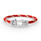 ??MIRA?¡¥FORCE LARGE HORSESHOE FULL DIAMOND BRACELET SILVER